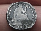 1847 P Seated Liberty Half Dime- Philadelphia  About Good Details