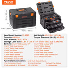 Huge Complete 450 Pcs 1 4  3 8   1 2  deep std  Sae metric Socket Set Plus Vevor