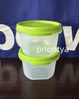 Tupperware Modular Mates Round  1 Container 200ml Set Of 2 Green Seal New