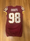 Redskins  98 Brian Orakpo Game   worn   Unwashed Home Jersey Vs Vikings Certified