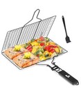 - Bbq Grill Basket  Folding Portable Stainless Steel Bbq Grill 1 Pack Black