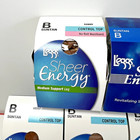 Lot Of 9 Leggs L eggs Sheer Energy Suntan Taupe Black Size B Control Top Plus 1
