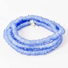 Italian Glass Rings Blue Translucent Trade Beads 45 Inch