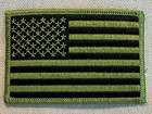 American Flag Patch - Us Camo Green Subdued Shoulder Usa Embroidered Iron-on