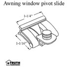 Awning Window Pivot Slide Assembly  Plastic - Black