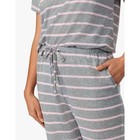 Nautica Pajama Set Womens Medium Grey Pink Striped Hvtvn Short Sleeve Loungewear