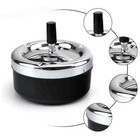 Xxl Black Chrome Craft Decor Home Large On Table Trash Can 14cm Diameter