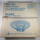 Vintage Cake Plate 13 1 2    Diameter Plate With A Silver Played Base In Original