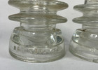 Set Of 2 Vintage Hemingray 56 Clear Glass Insulator Made In Usa 1960