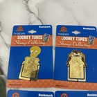 Looney Tunes Usps Stamp Collection Vintage 90s Bookmark Lot Of 6 New Gold Metal