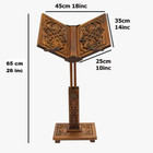 Calligraphy Pattern Adjustable Wooden Quran  Bible Holder  Reading Book Stand