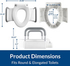 Rise 4 5  Raised Toilet Seat With Handles  Toilet Seat Riser For Seniors With   