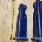Set Of 4 Vintage Cast Iron Industrial Table Bench Chest Legs Blue