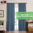 Curtain Rods For Windows 28 To 48 Inch  5 8 Inch Black Curtain Rod Set