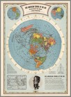 Flat Earth Map - Cbs American School Of The Air World Map   Art Print 1944