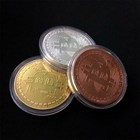 3 Pcs Coin Rose Gold Bit Bitcoin Commemorative Plated Collectors Silver Gold