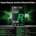 Direct Box With Dual 1 4    High-impedance Stereo Inputs Di Boxes Support For G   