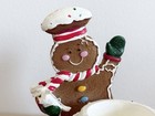 Vintage Gingerbread Man Baking Christmas Cake Resin  Candle Holder 3   x4    Holiday