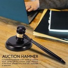 Wooden Gavel Hammer   Sound Block Set Mallet For Lawyer Judge Auction Sale Set