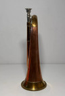 Copper And Brass Clairon  Vintage Bugle Trumpet  Antique Musical Instrument