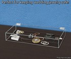18 w X 12 d X 3 h Acrylic Locking Display Case With Lid And Keys