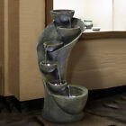 Modern 6-bowl Water Fountain For Peaceful Outdoor Garden Or Patio Settings