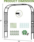 Sunyrisy Garden Arch Trellis For Climbing 87 hx79 lx16 w Tunnel Plant Support