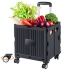 Folding Shopping Cart Foldable Utility Cart 110 Lbs Telescoping Handle