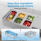 Commercial 40   Countertop Refrigerated Condiment Salad Sandwich Prep Station