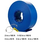 Vevor Discharge Hose Lay Flat Hose 5 Sizes Pvc Pool Backwash Drain Hose W clamp