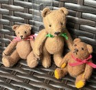 Lot 3  Mini Miniature Collector Teddy Bear Artist Artisan Felt Bears So Cute 3   