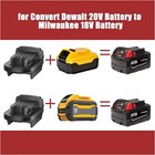 Adapter For Dewalt 20v Xr dcb-li-ion Battery Convert To For Milwaukee M18 Tool