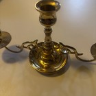 Vintage Baldwin Brass Triple Candlestick Holder Mcm- Heavy