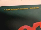 Vintage Mcdonald s 1986 Store Display Sign Adhesive Back Crayola Happy Meal Rare