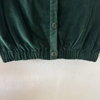 70s Vintage Couture Women   s Emerald Velvet Button Front Blouse