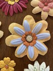 Handmade Paper Cloth Flower Embellishments Multicolor Scrapbooking Lot