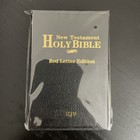 Holy Bible New Testament Red Letter Edition Black Cover Pocket Book Small Size