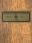 Vintage Automatic Electric Co Monophone Telephone W wood Oak Ringer Box