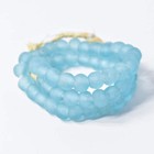 Krobo Recycled Powder Glass Turquoise Trade Beads