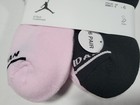 Nike Jordans Girls Socks Ankle Jumpman Basketball Cushioned Sz 3y-5y Black Pink