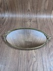 Vtg Matson Oval Ormolu Rose Vanity Filigree Mirror Tray Large 9 1 2   x17    T179 G