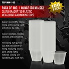 100  1 Ounce Graduated Plastic Measuring   Mixing Cups - Paint  Hobby  Airbrush