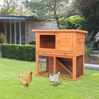 Outdoor Pet Bunny Cages 36   40   48  Wooden Rabbit Hutch Chicken Coop Hen House