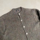 1960s Rugby Wool kid Mohair Cardigan Green brown Medium
