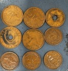 Australia Bronze Coin Mixed Lot - 1956 Penny  1942 Florin  1943 Half Penny