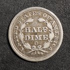 1857    o  seated Liberty Silver Half Dime   free Shipping  c2901
