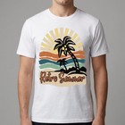 Retro Summer Unisex Heavy Cotton T-shirt  Gildan 5000  Vintage Beach Tee