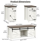 Furnihold Ct009-br Set 3 Farmhouse Coffee Table Set Of 3 With Lift Top Storage
