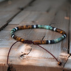 African Turquoise Tiger Eye Tube Beads Healing Dainty Women Men Lucky Bracelet