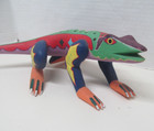 Mexican Lizard Alebrije Carved Wood Signed Oaxacan Artist L m  Feliz 16 